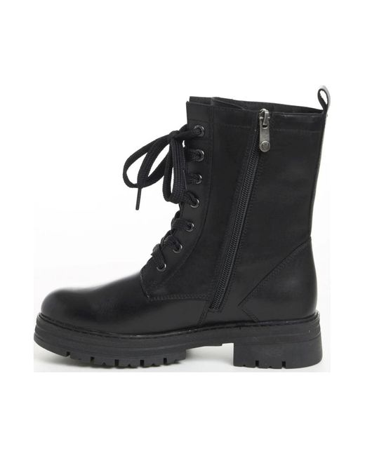 Marco Tozzi Black Lace-Up Boots