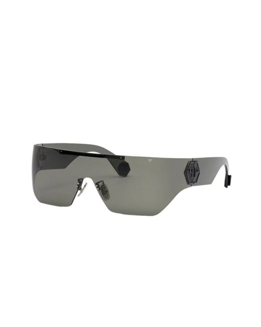 Occhiali da sole in metallo arancione aria di Philipp Plein in Gray