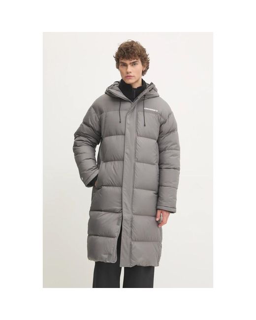 Converse Hooded Puffer Jacket in het Gray voor heren