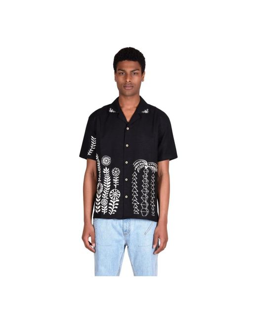 ANDERSSON BELL Black Short Sleeve Shirts for men