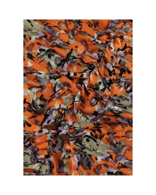 Gestuz Kleedjes ,Veelkleurig ,Polyester Korte Oranje Jurk Odagz Stijl in het Brown