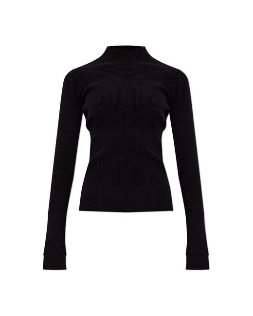 Victoria Beckham Black Geripptes oberteil