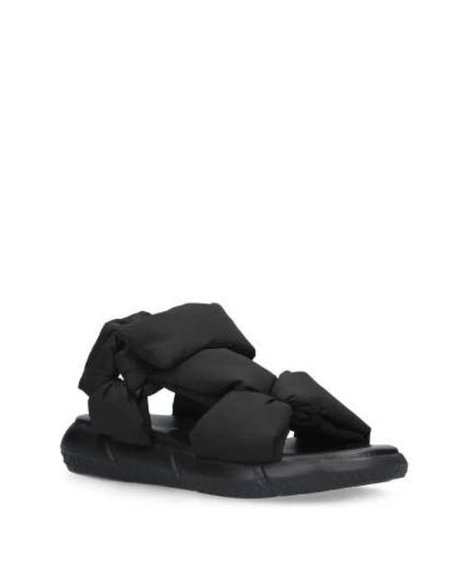 Elena Iachi Black Flat Sandals