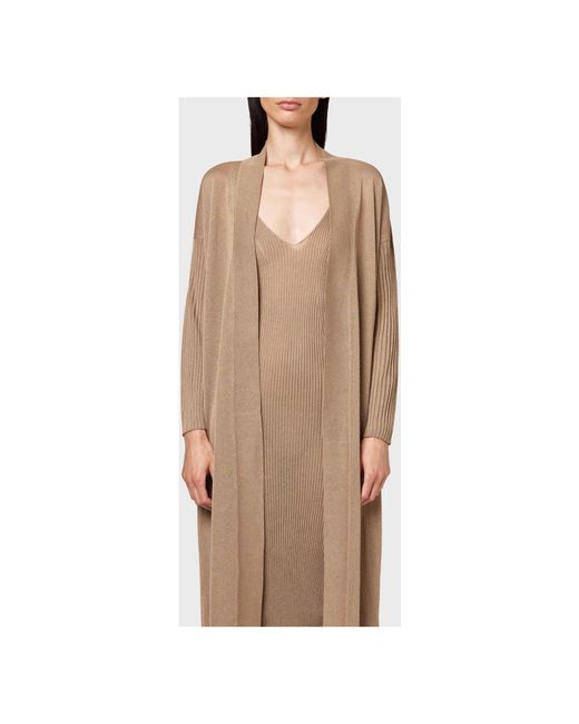 Alpha Studio Longline Vest in het Natural