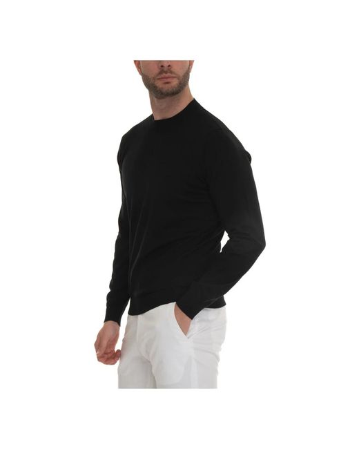 hindustrie Black Round-Neck Knitwear for men