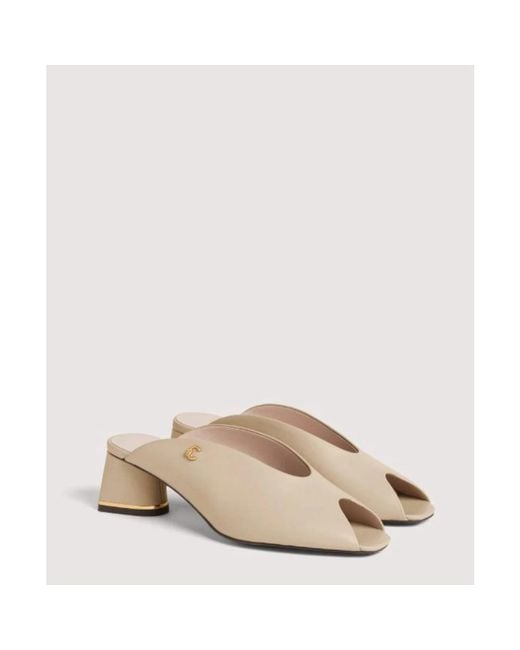 Coccinelle Natural Heeled Mules