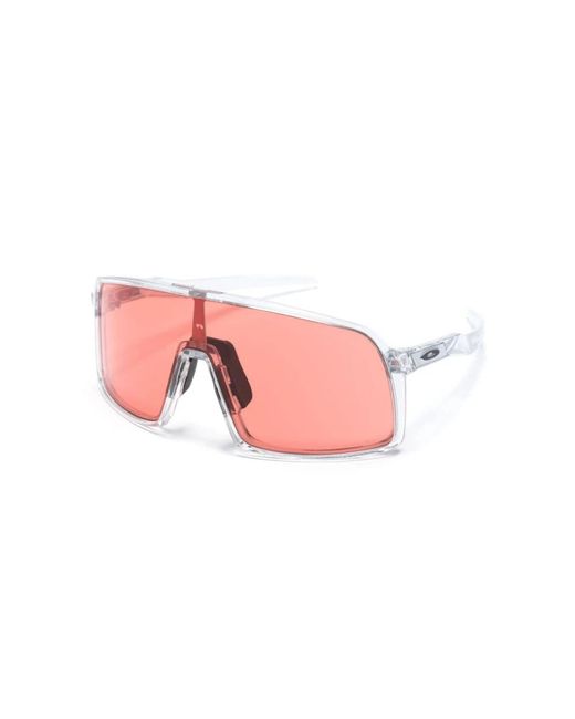 Occhiali da sole scudo glitter rossi di Oakley in Pink