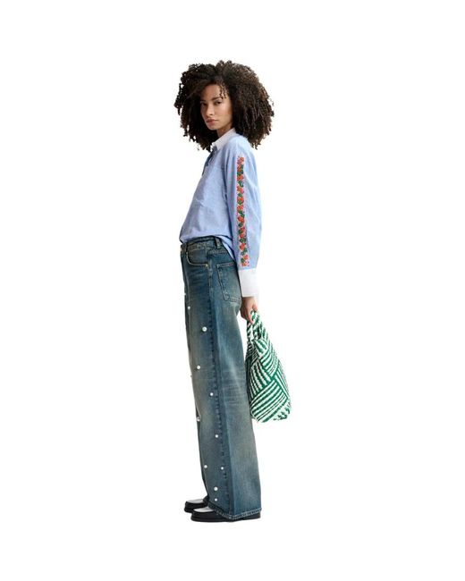 Essentiel Antwerp Blue Blaues Und Weißes Harkle Hemd
