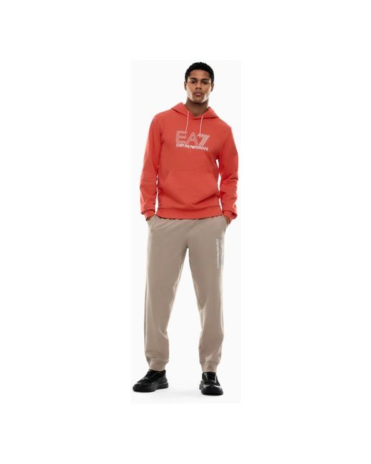 EA7 Red Hoodies for men