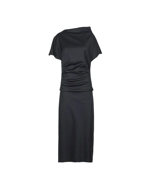 Tela Women's Black Midi Dresses