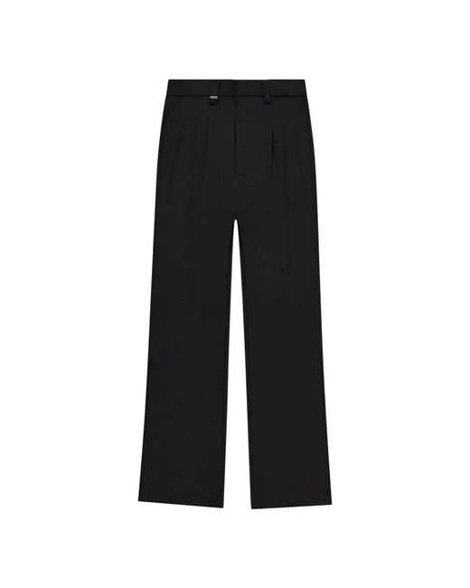 flâneur Wide Trousers in het Black voor heren