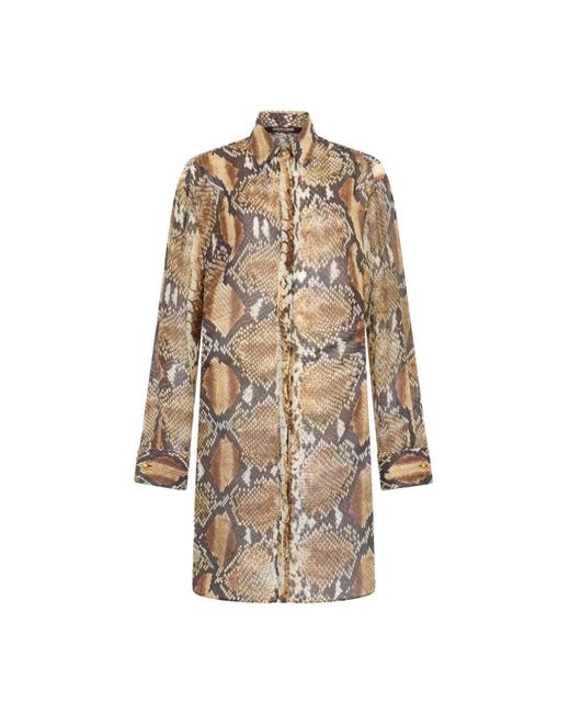 Roberto Cavalli Natural Single-Breasted Coats