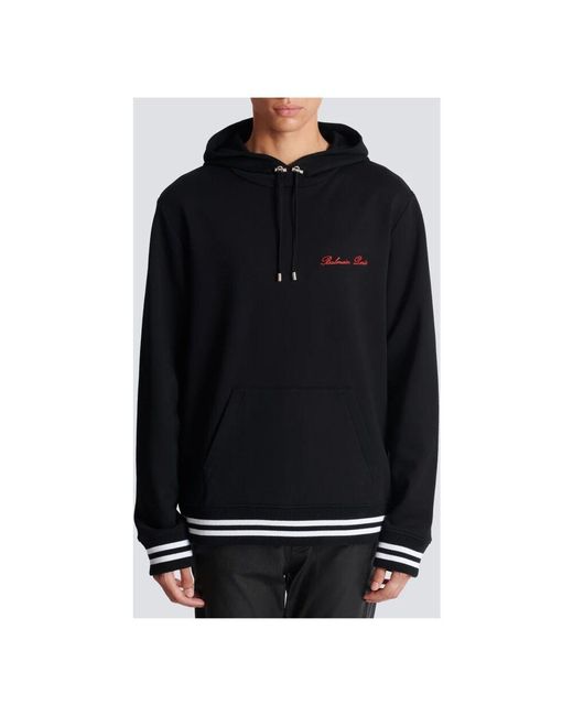Balmain Signature Hoodie in Blue für Herren