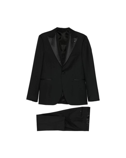 Tagliatore Black Single Breasted Suits for men