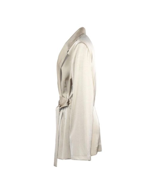 P.A.R.O.S.H. Jassen ,Leer Double-Breasted Jacket in het Natural