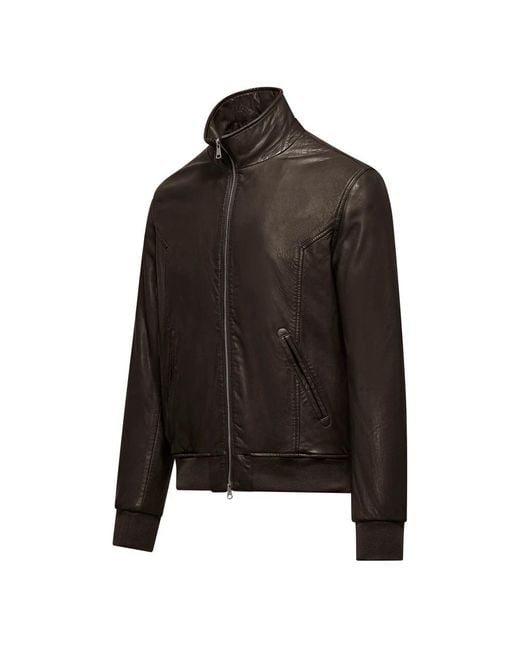 Leather Jackets Bomboogie de color Black