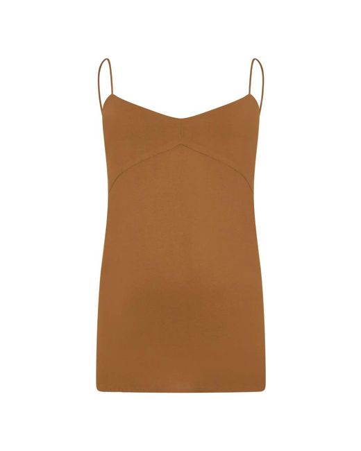 Fabiana Filippi Brown Sleeveless Tops