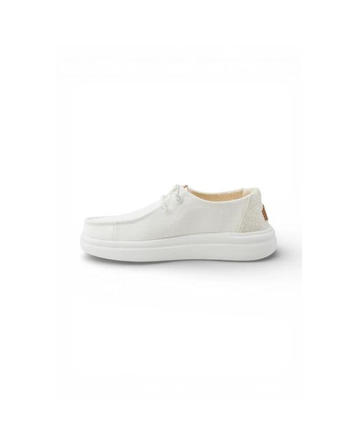 HeyDude White Laced Shoes