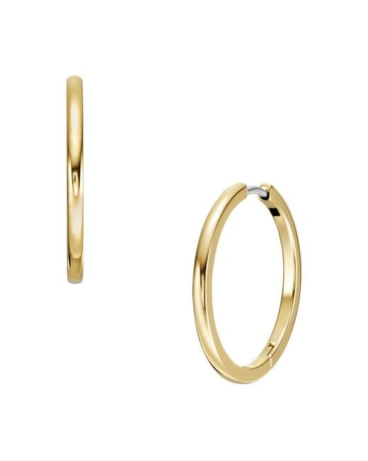 Earrings Fossil de color Metallic