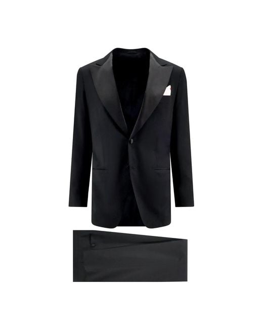 Kiton Black Single Breasted Suits for men