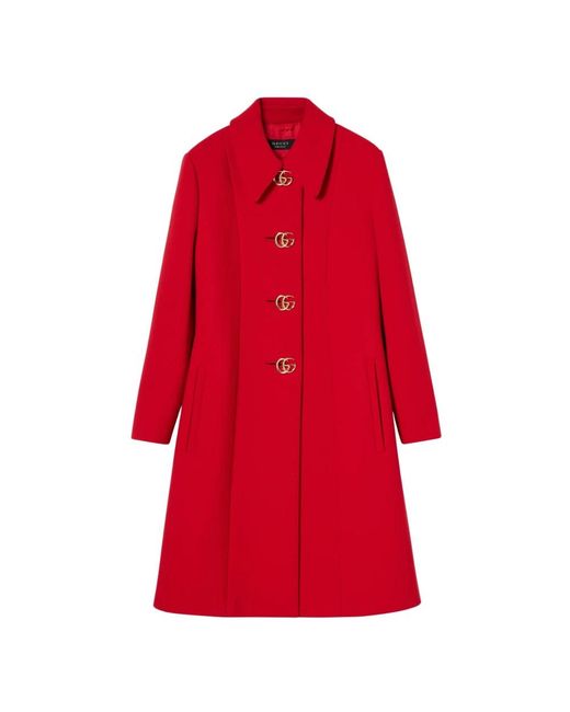 Gucci Red Single-Breasted Coats