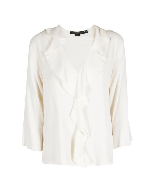 Seventy White Rüschenbluse