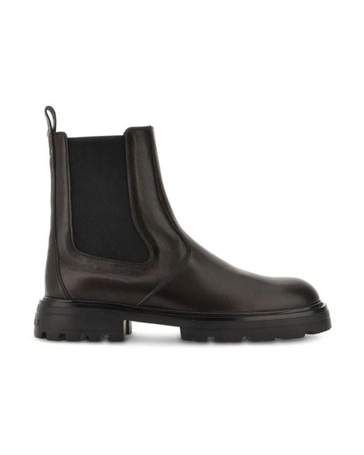 Hogan Black Chelsea Ankle Boots H673 for men