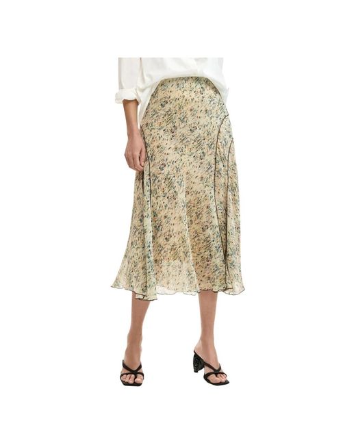 Desigual Fal_Rishit Midi Rok in het Natural