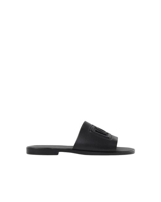 Dolce & Gabbana Black Sliders for men