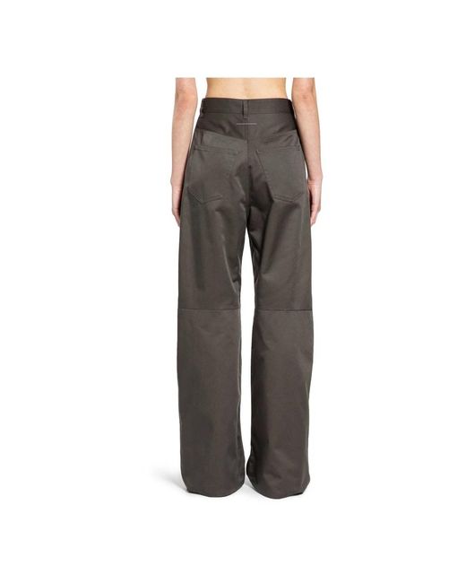 MM6 by Maison Margiela Gray Wide Trousers
