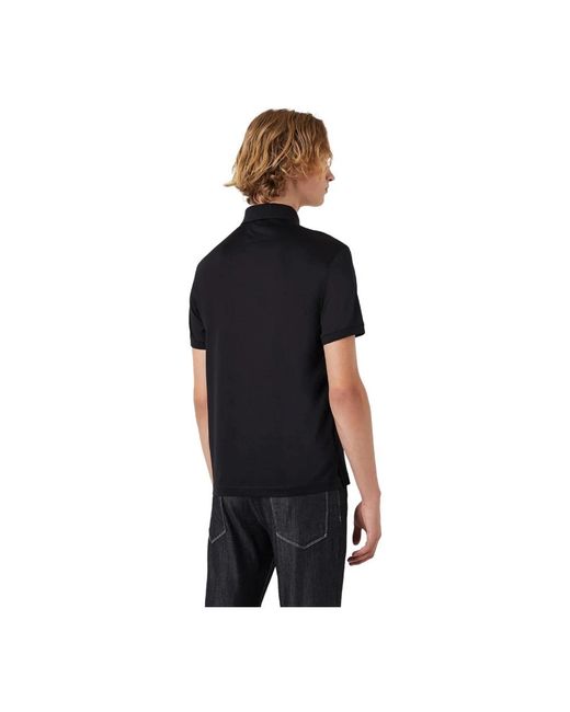 Emporio Armani Black Polo Shirts for men