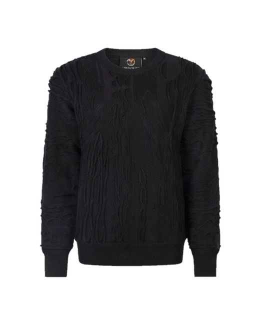 carlo colucci Upgrade Für Schwarzen Herren-Strickpullover in Black für Herren