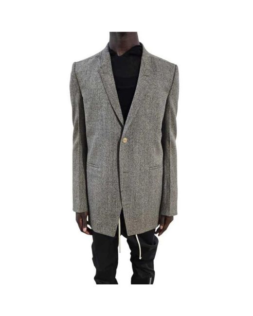Rick Owens Gray Blazers for men