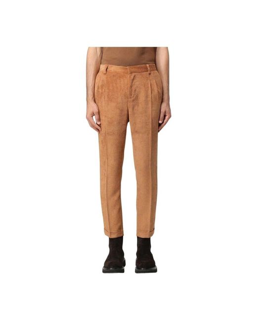 Daniele Alessandrini Stilvolle Kamel Cordhose in Brown für Herren