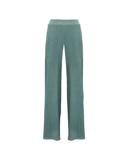 D.exterior Green Wide trousers