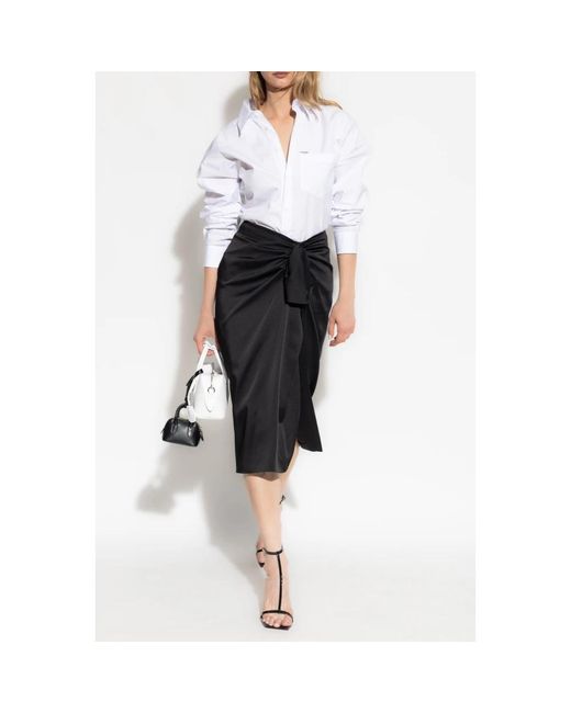 Stella McCartney Rokken ,Zwart ,Rok Met Strikdetail in het Black