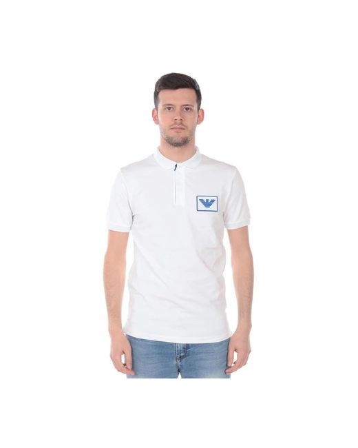 Emporio Armani White Polo Shirts for men