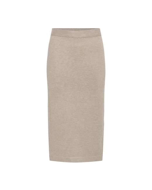Midi Skirts Saint Tropez de color Natural