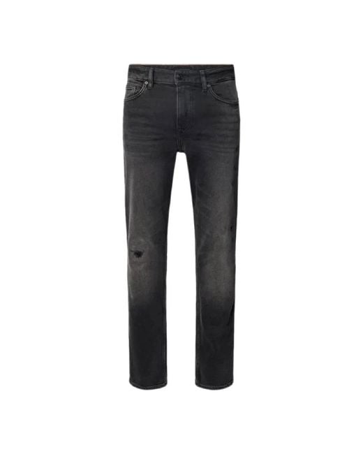 Slim-Fit Jeans di HUGO in Gray da Uomo