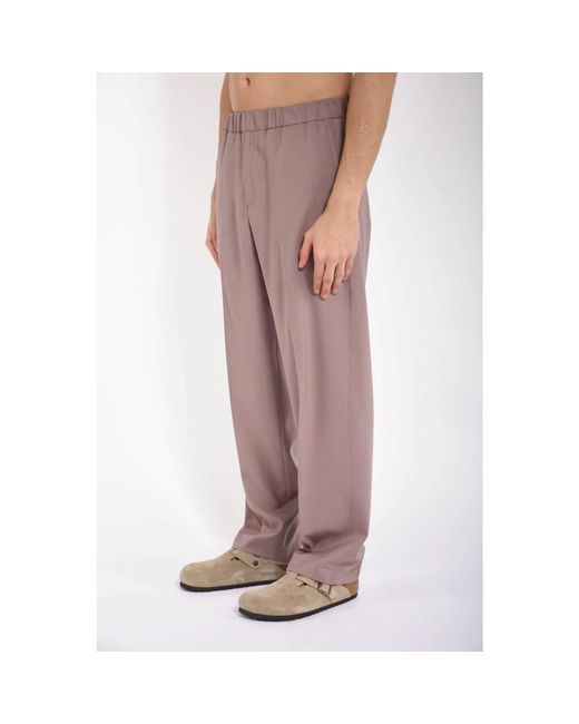 Costumein Gray Straight Trousers for men