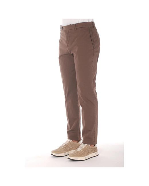 BERWICK 1707 Brown Chinos for men