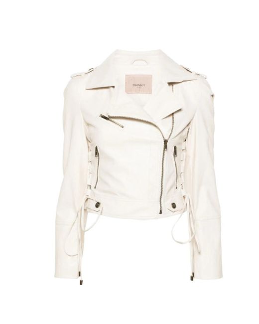 Twin Set Natural Leather Jackets
