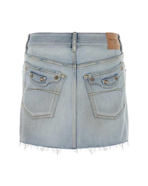 Balenciaga Blue Denim Skirts