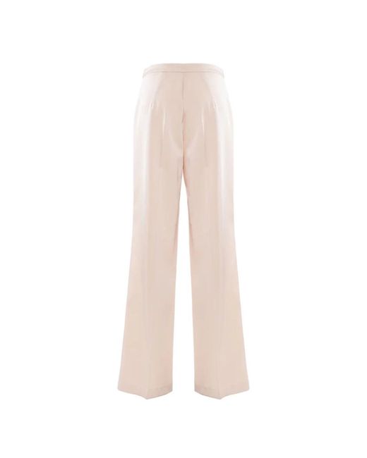 Nenette Broeken ,Polyester Ethan Wide Broeken in het Natural