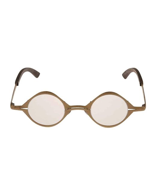 Rigards Brown Leather Detail Round Frame