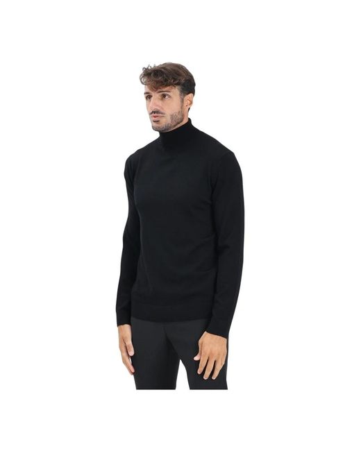 SELECTED Zwarte Coltrui in het Black voor heren