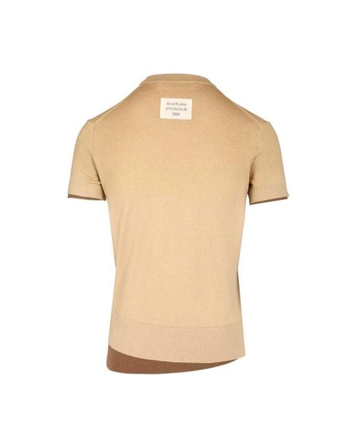 Acne Natural Round-Neck Knitwear