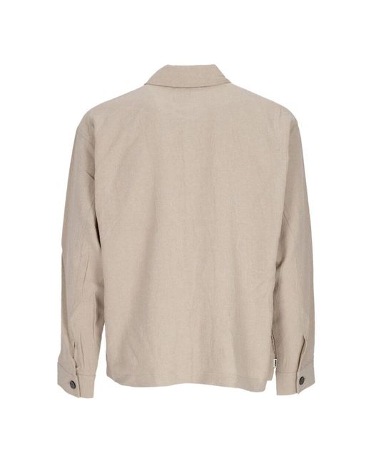Obey Utility Hemdjacke Hafermehl Langarm in Natural für Herren