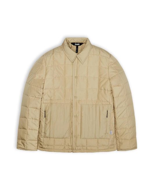 Rains Jassen ,Stijlvolle Liner Shirt Jas in het Natural voor heren