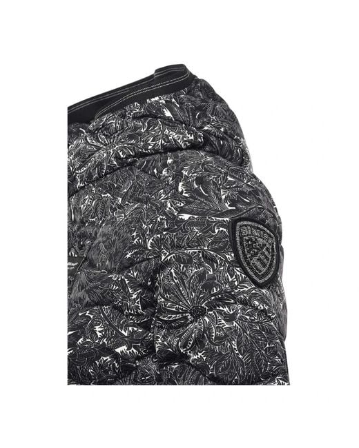 Blauer Jassen ,Zwart ,Nylon Geprinte Nylon Jas in het Gray